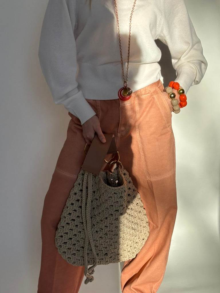 FREYA HÄKELTASCHE SAND