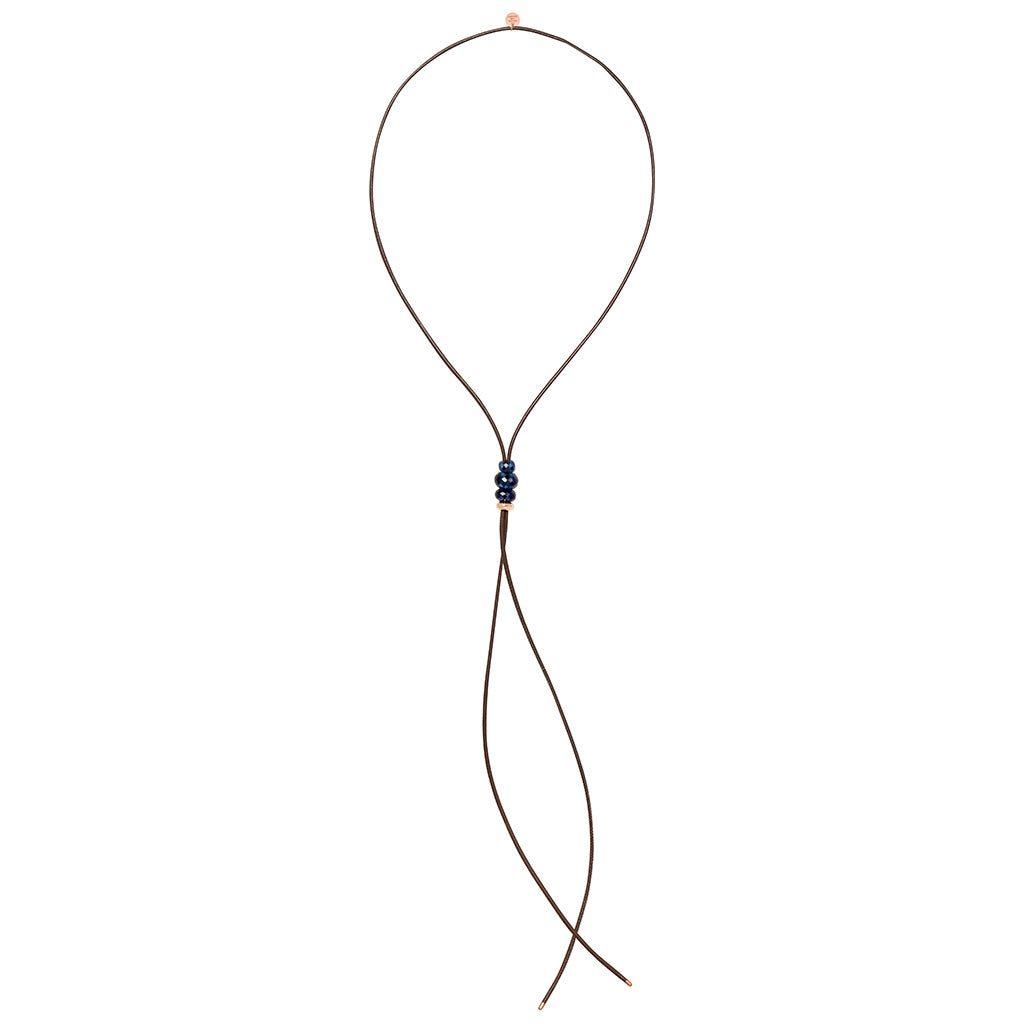 ANNY TRIO KETTE SCHOKO DUNKELBLAUER QUARZ uni