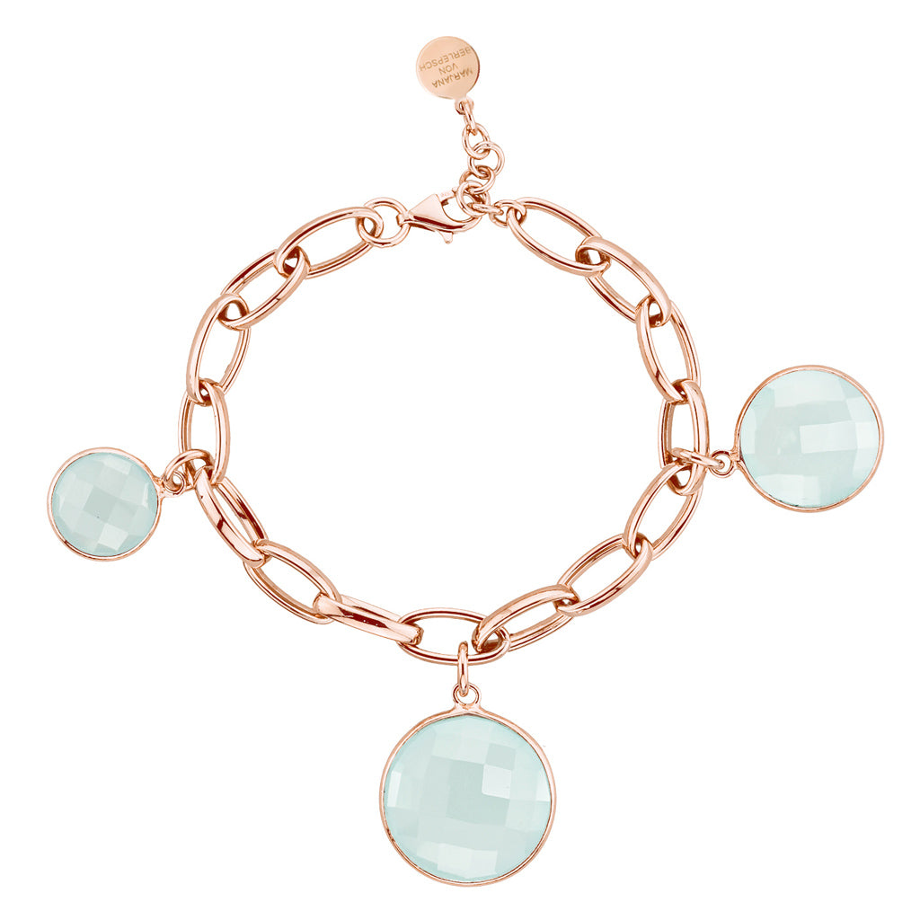 CYNTHIA ARMBAND blauer Chalzedon