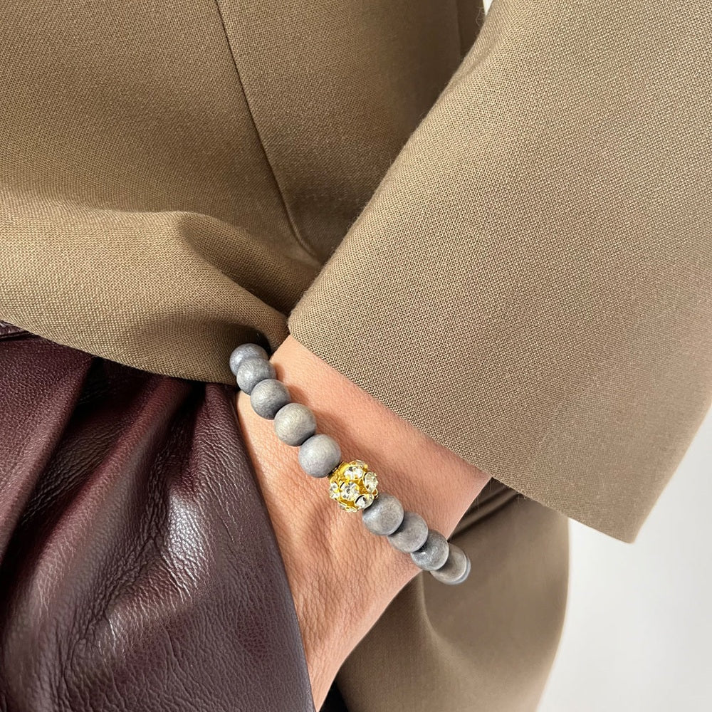 ELIZA ARMBAND Swarovski Grau