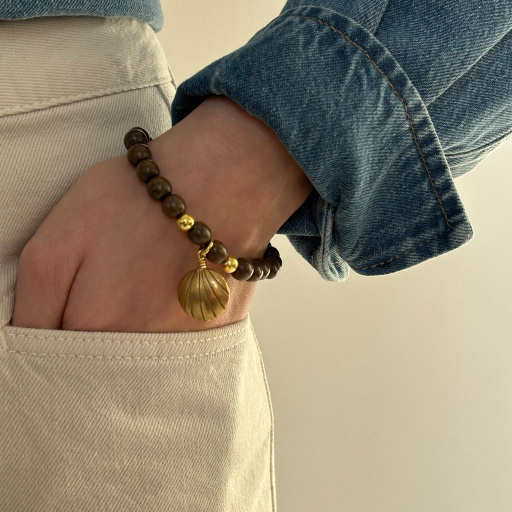 ELSA ARMBAND MUSCHEL BRAUN