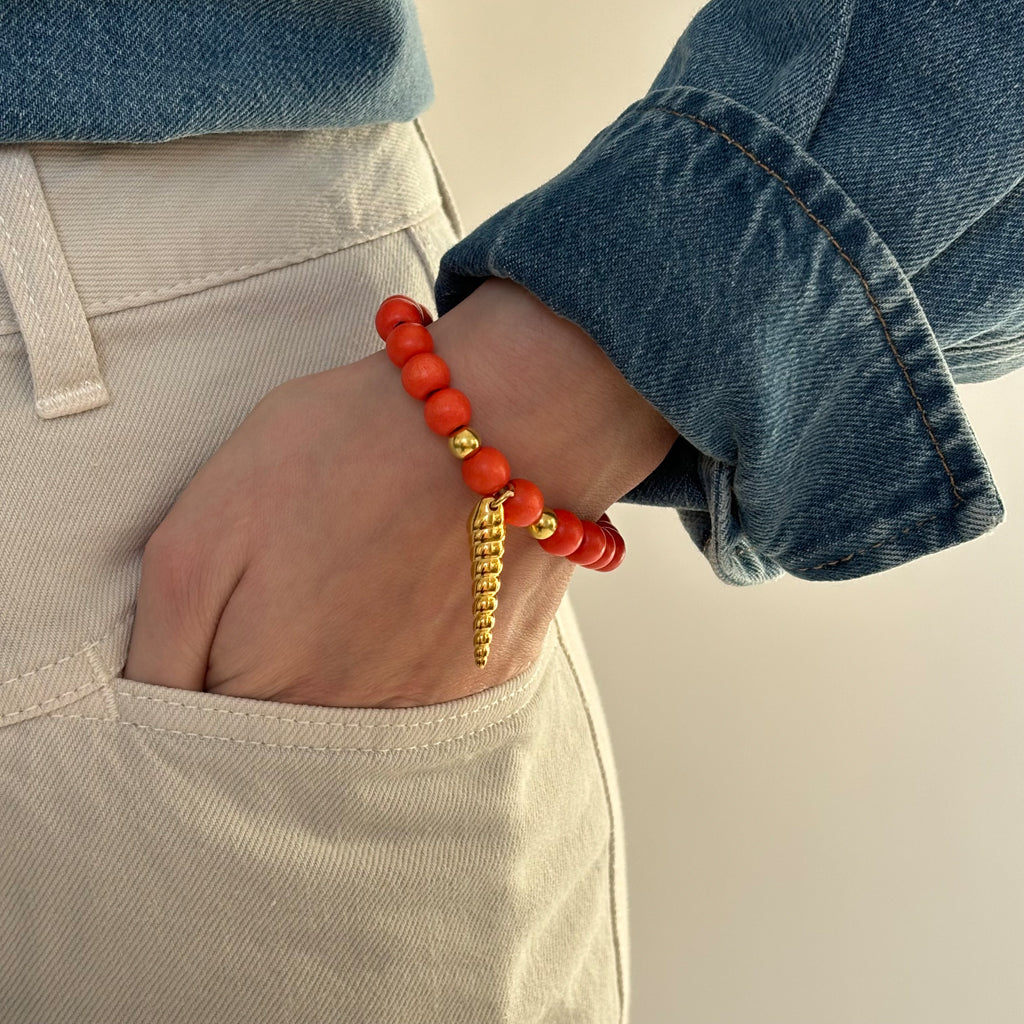 ELSA ARMBAND MUSCHEL ORANGE