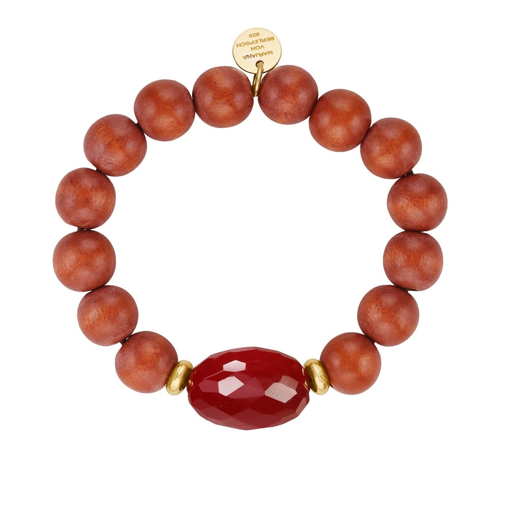 INA ARMBAND EDELSTEINRONDE KORALLE