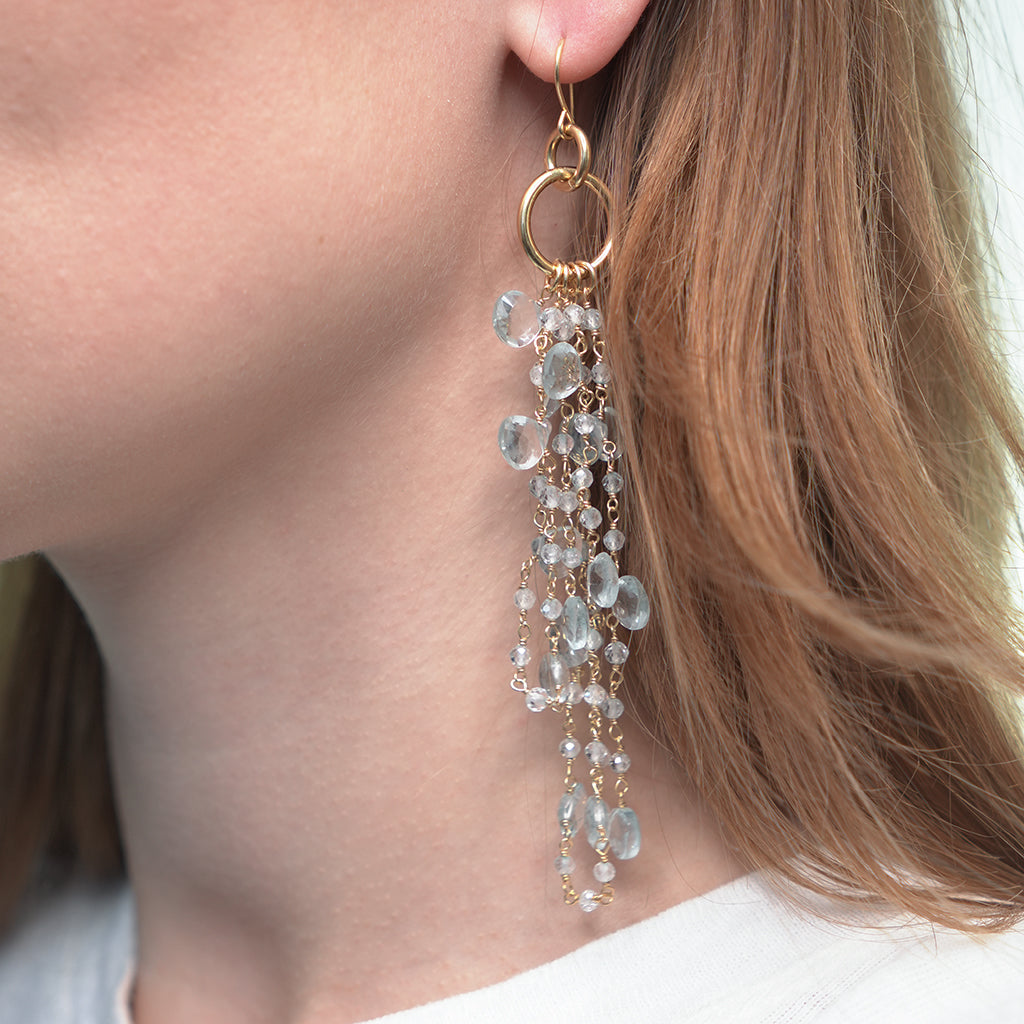 LYNN OHRRINGE blue topaz