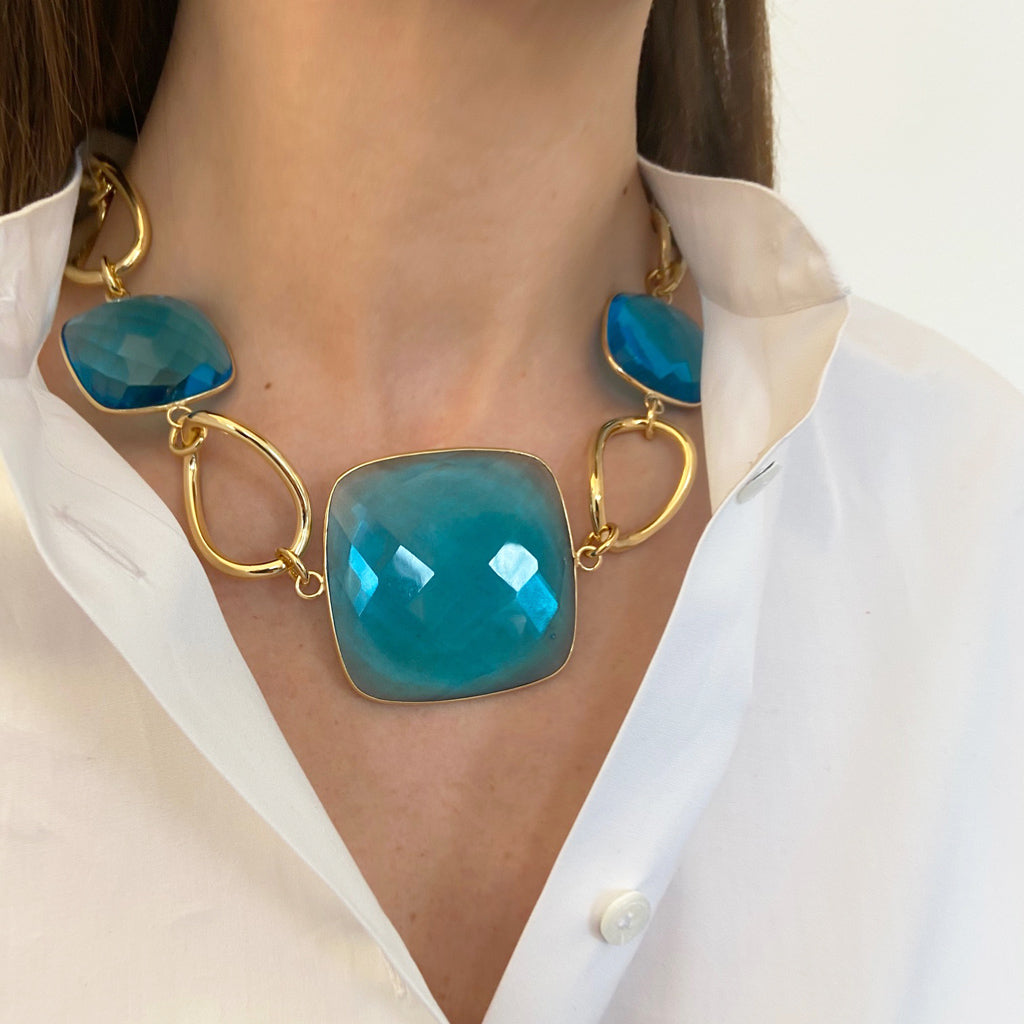 OCEAN COLLIER blue topaz