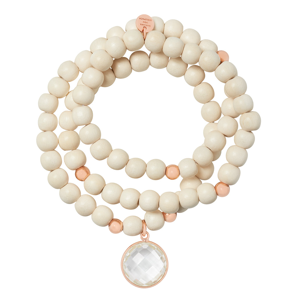 PINUS ARMBAND NATUR BERGKRISTALL