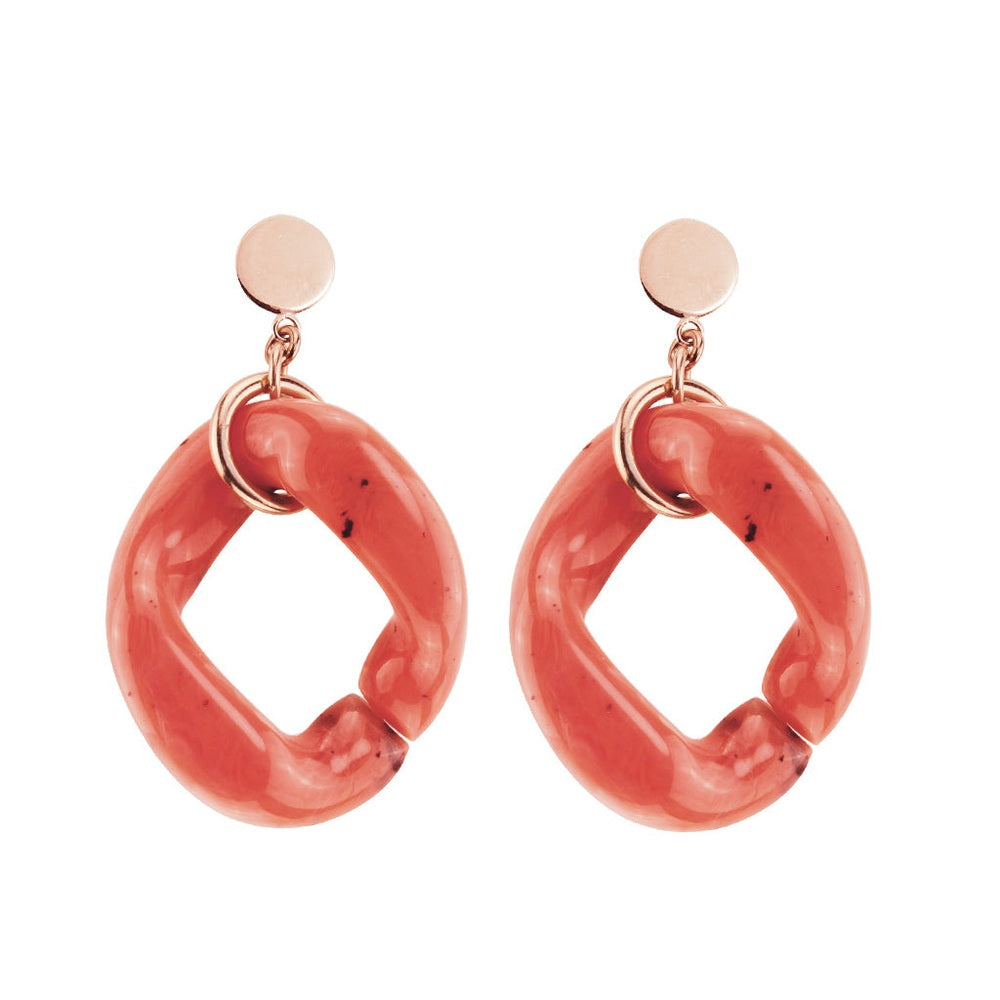 TIMOR OHRRINGE KORALLE ROSEGOLD