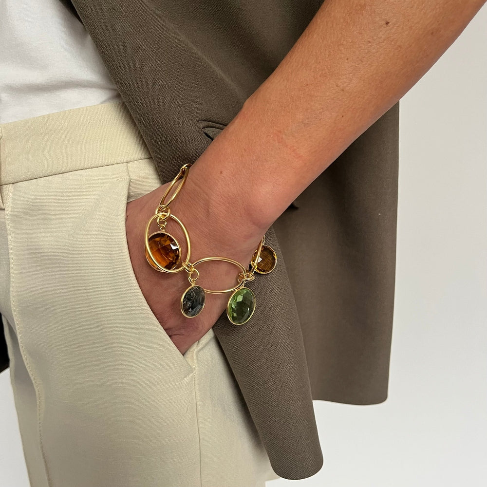 VENUS ARMBAND EDELSTEIN grüner Quarz Mix