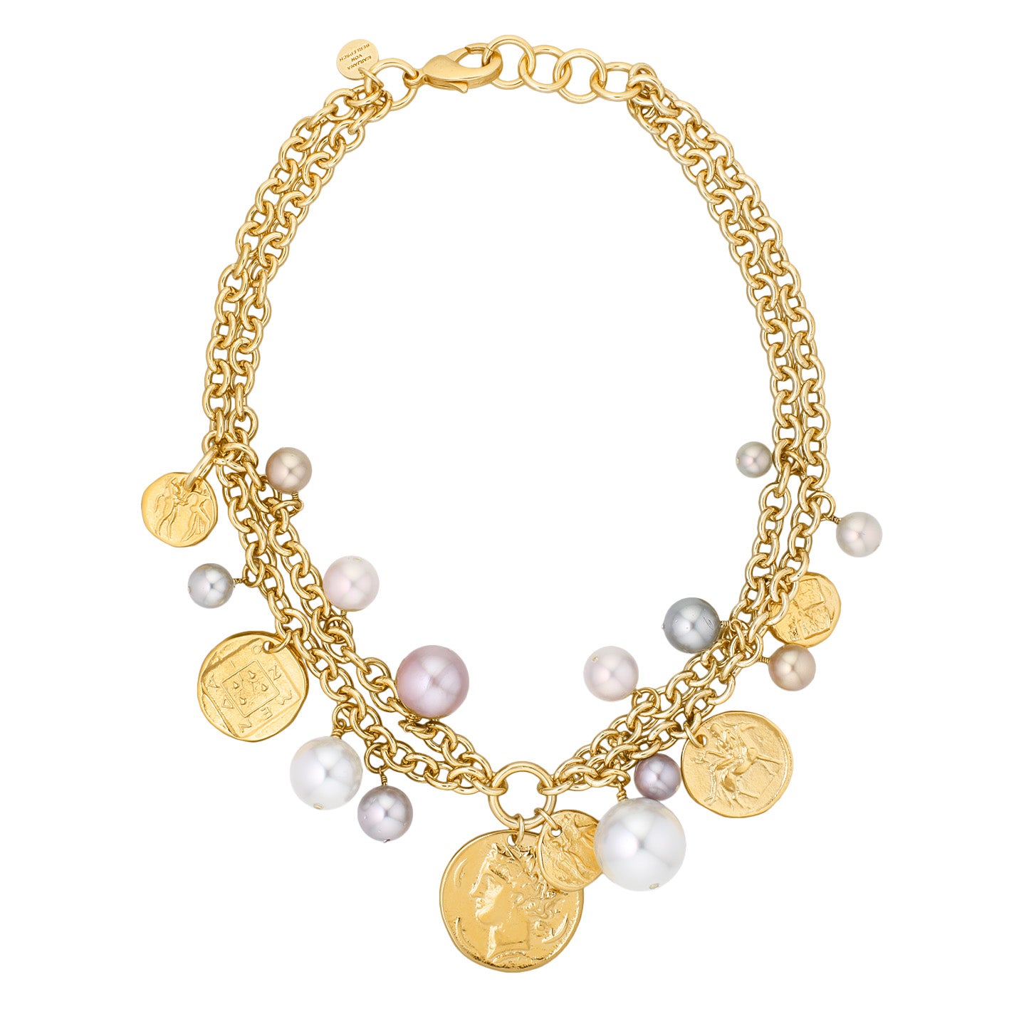 ALMA KETTE MÜNZE PERLE PASTELL