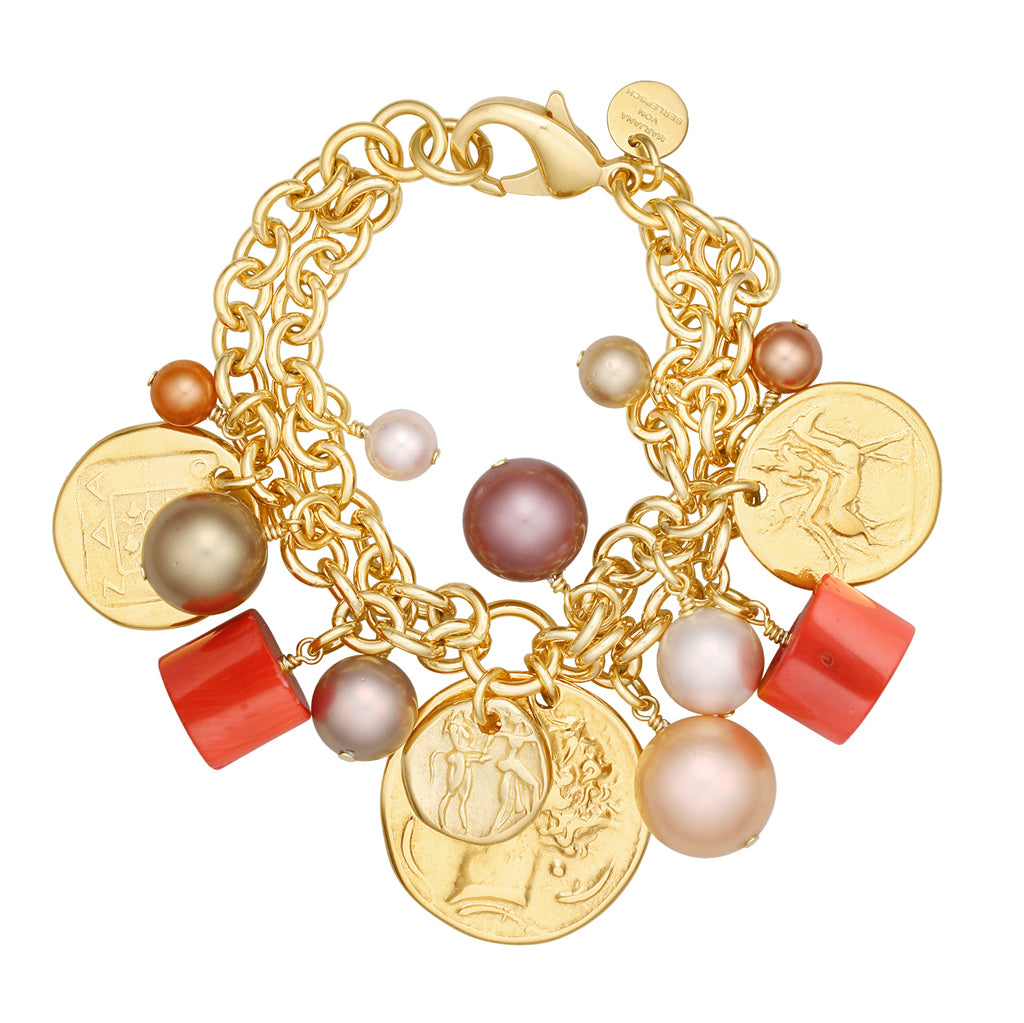 ALMA ARMBAND KORALLE PERLE