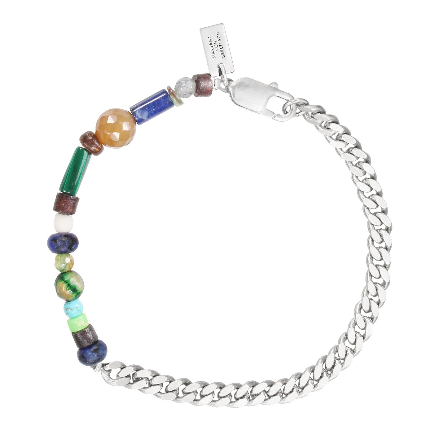 BROCK ARMBAND MEN EDELSTEINE SILBER