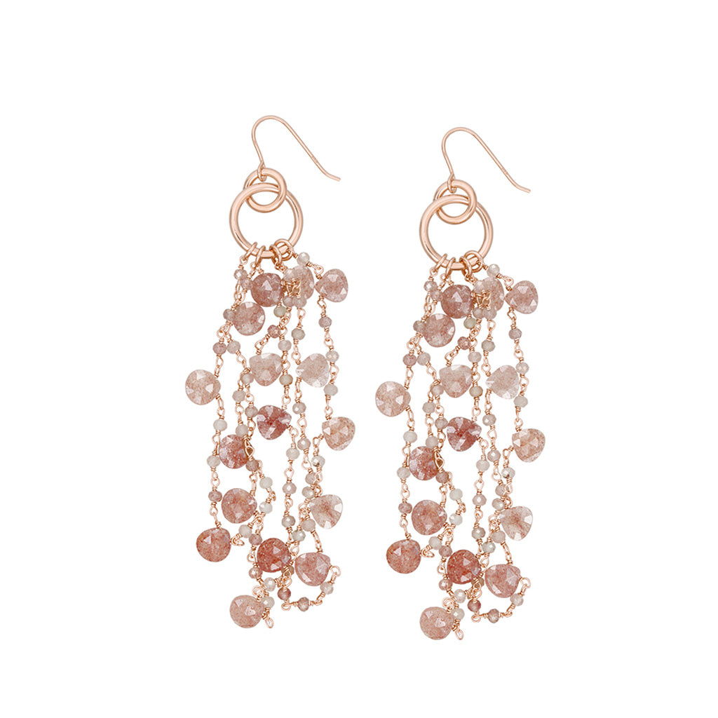 LYNN OHRRINGE rosa Quarz