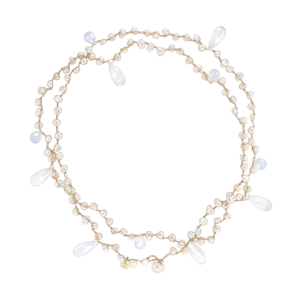 MAGIC EDELSTEIN KETTE PERLE CREME