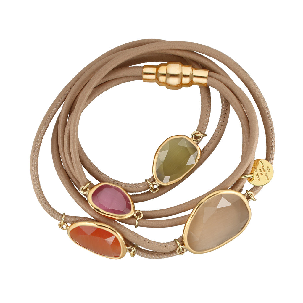 MOGUL LEDERARMBAND CATEYE NUDE