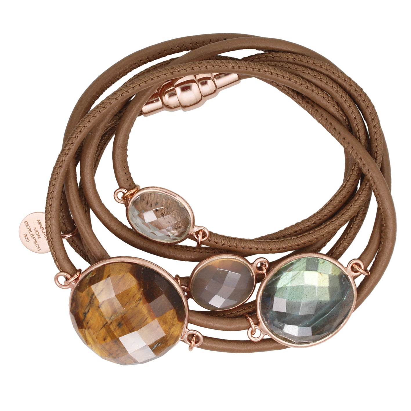 MOGUL LEDERARMBAND TIGERAUGE MIX