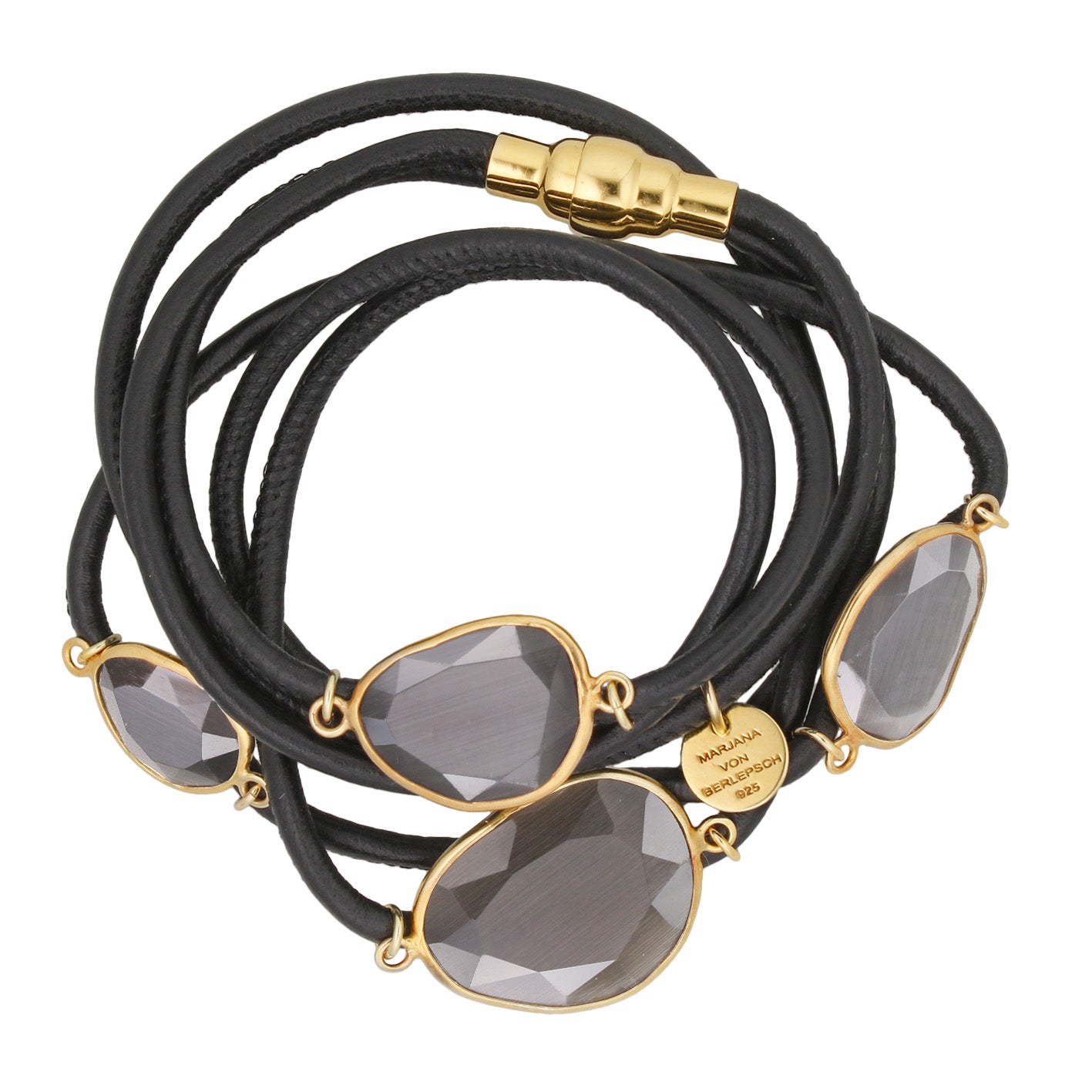 MOGUL LEDERARMBAND CATEYE SCHWARZ UNI