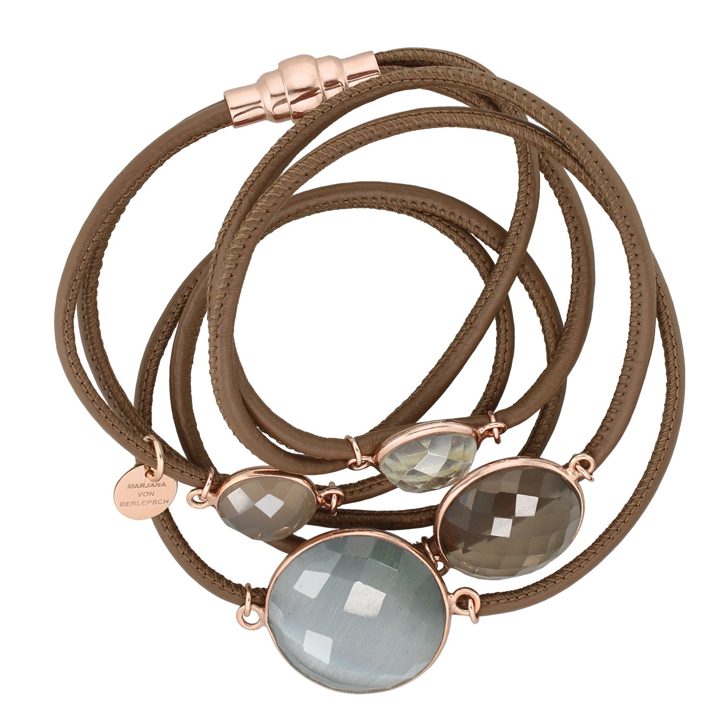 MOGUL LEDERARMBAND GRAUER MONDSTEIN MIX