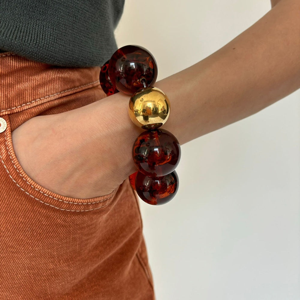 PAOLA XL ARMBAND MARONE