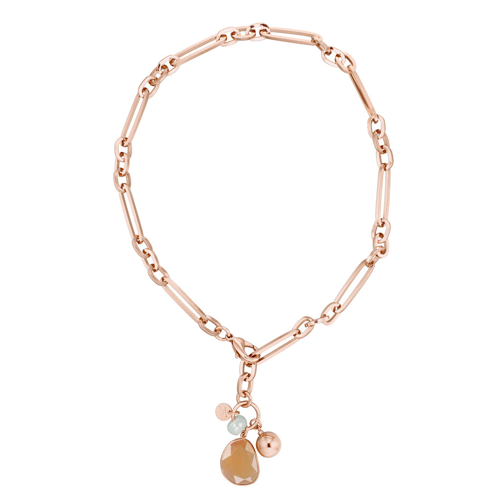 QUINN KETTE blauer Chalzedon