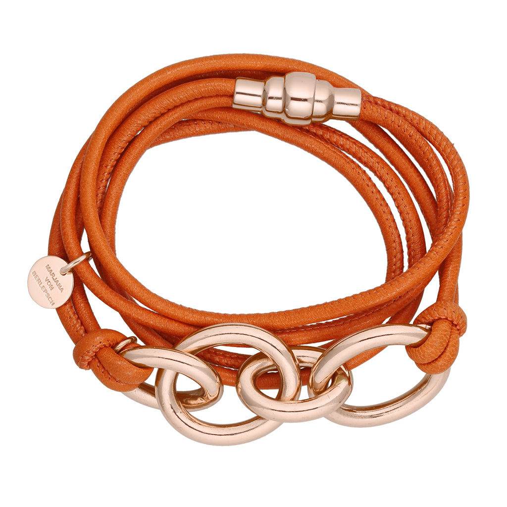 RIVA LEDERARMBAND ORANGE