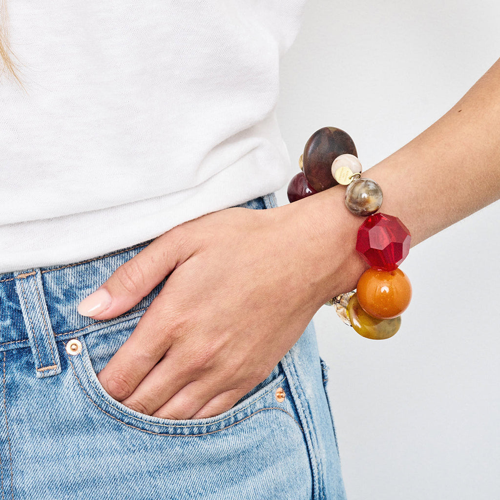 RUBINA ARMBAND ORANGE MIX