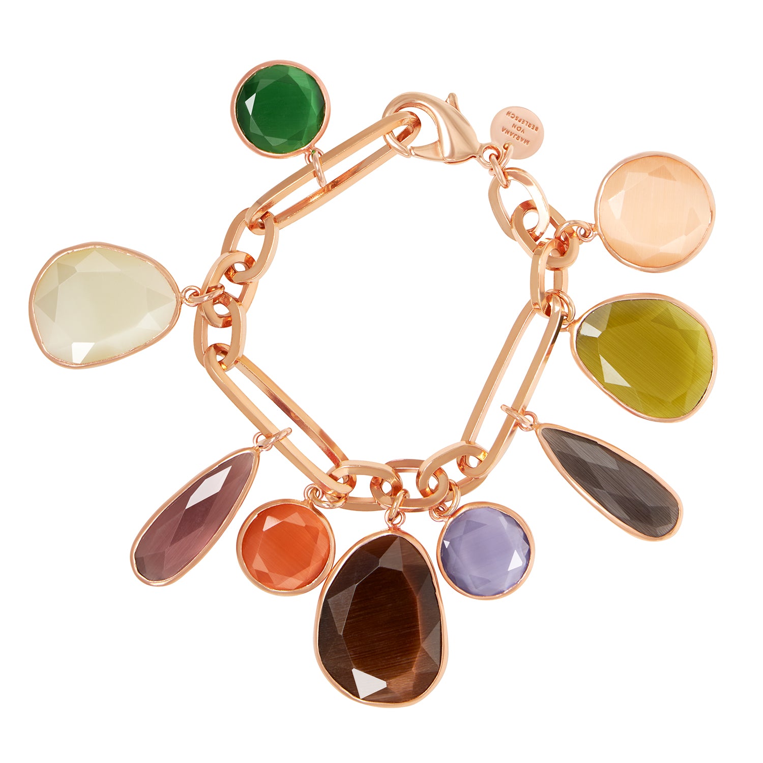 SHIRIN ARMBAND Cateye Edelstein ORANGE