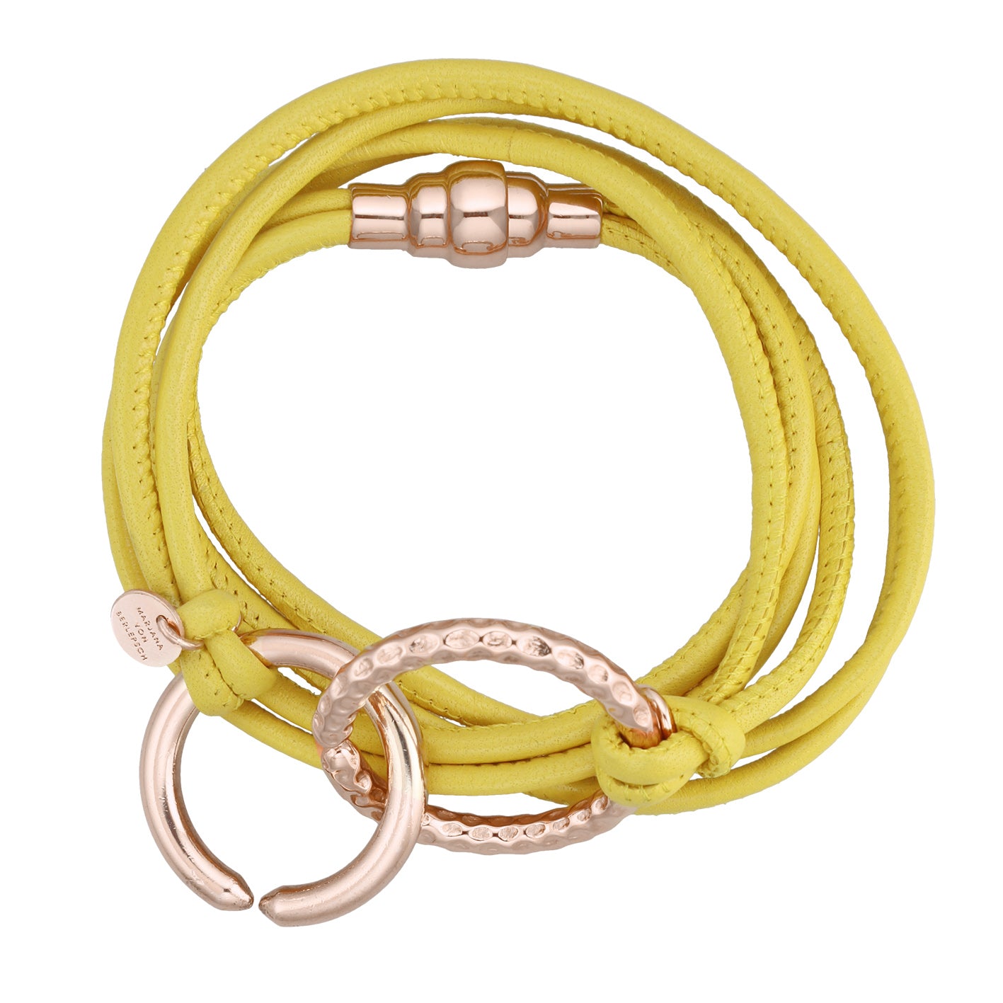 SMOKE LEDERARMBAND GELB