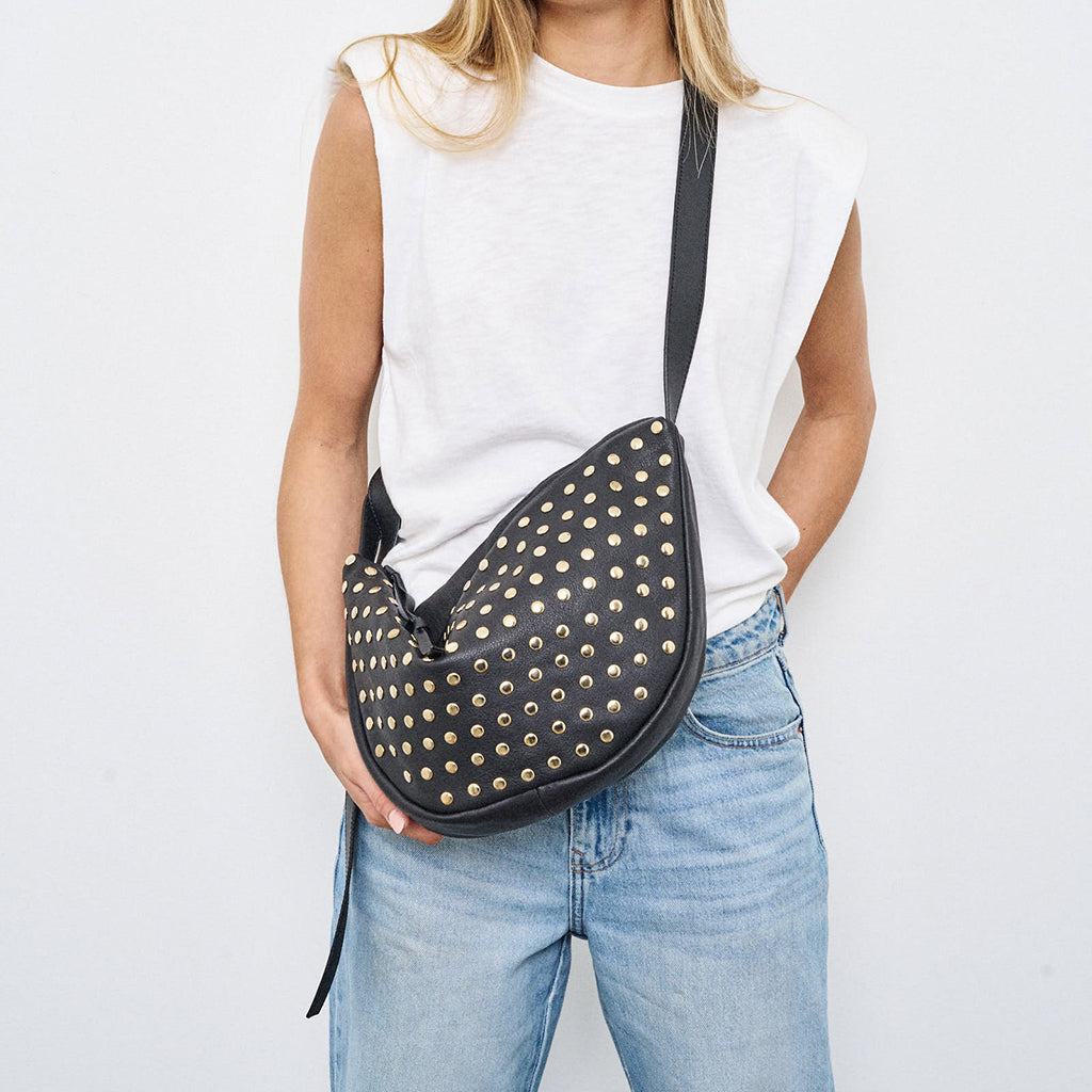 VENETIA TASCHE SMALL VOLLNIETE SCHWARZ