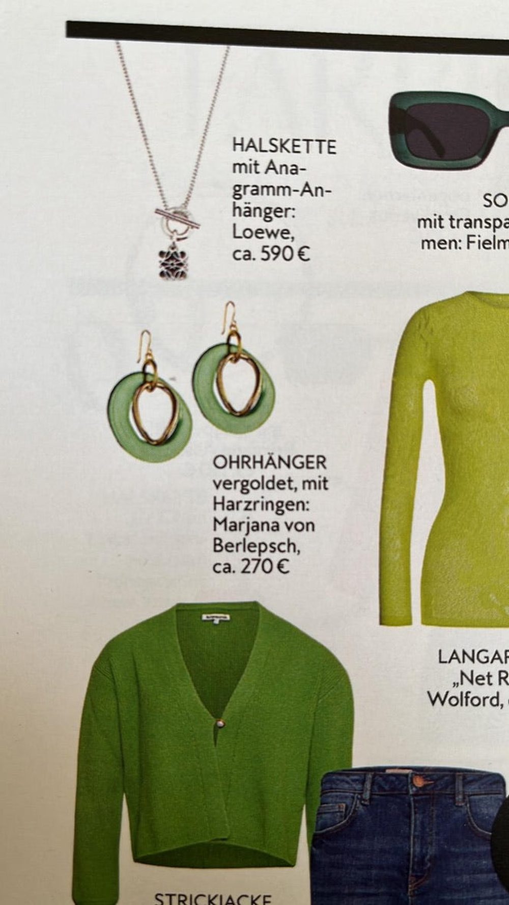 SPARKLE OHRRINGE Grün