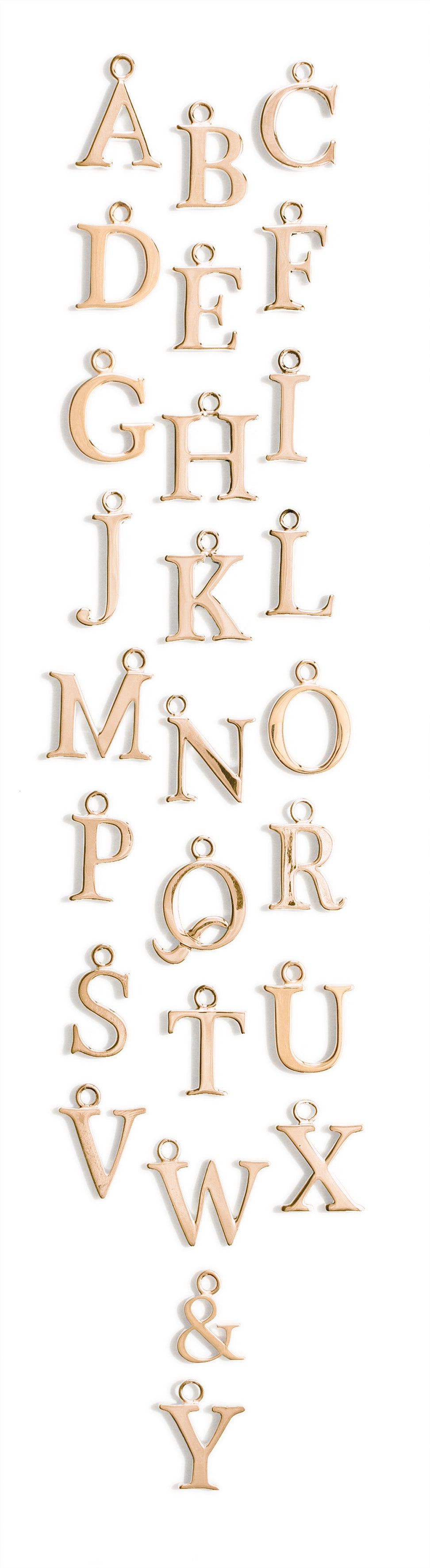 ROOKS SMALL KETTE A-Z ROSÉGOLD