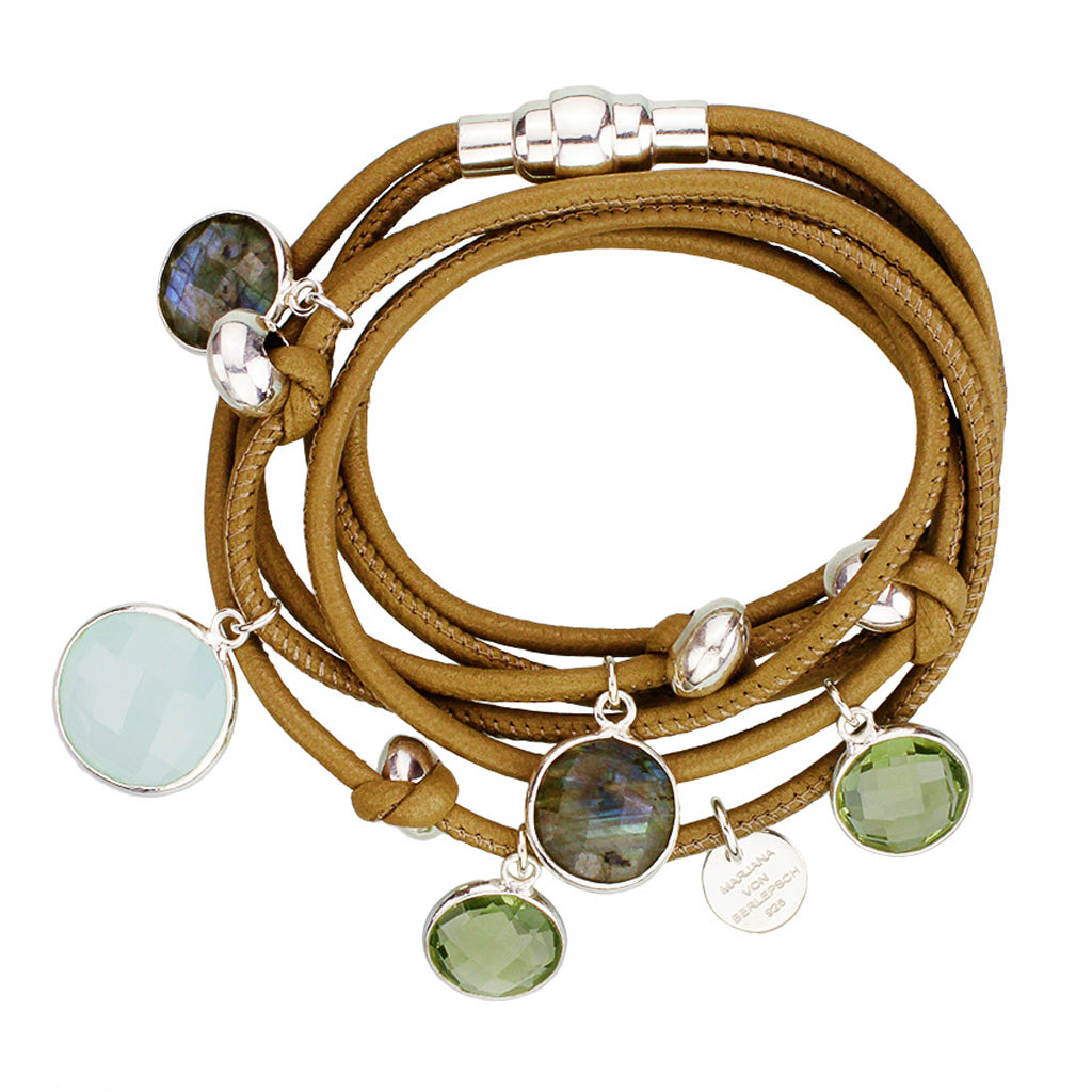 BEVEN ARMBAND NOUGAT SILBER