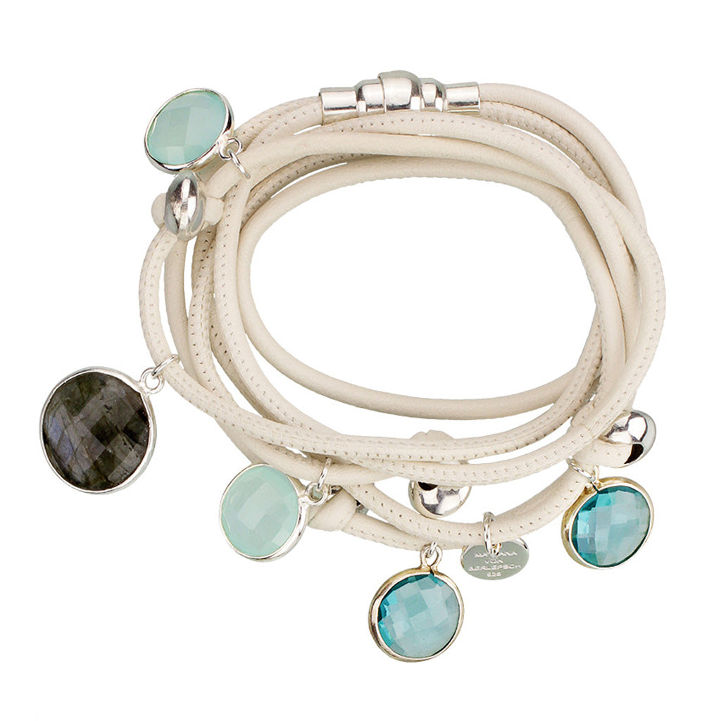 BEVEN OFF-WHITE BLUE TOPAZ