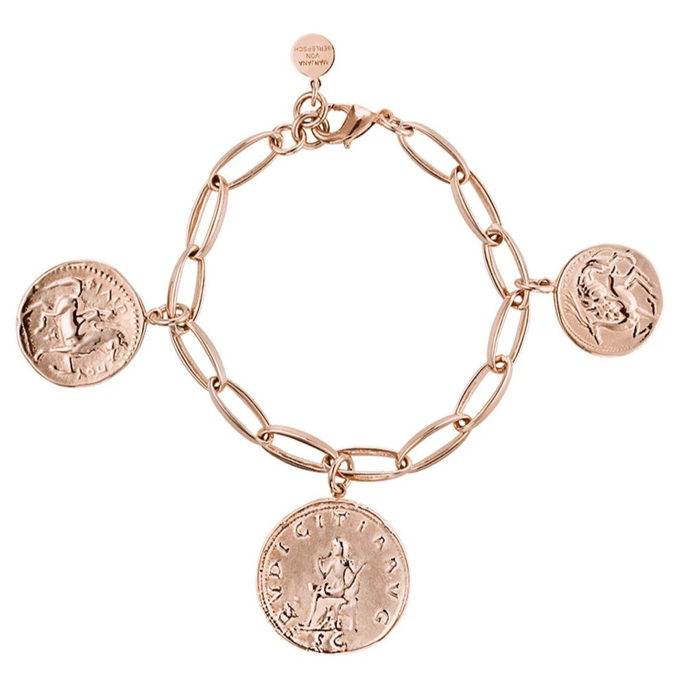 CYNTHIA ARMBAND MÜNZEN ROSÉGOLD