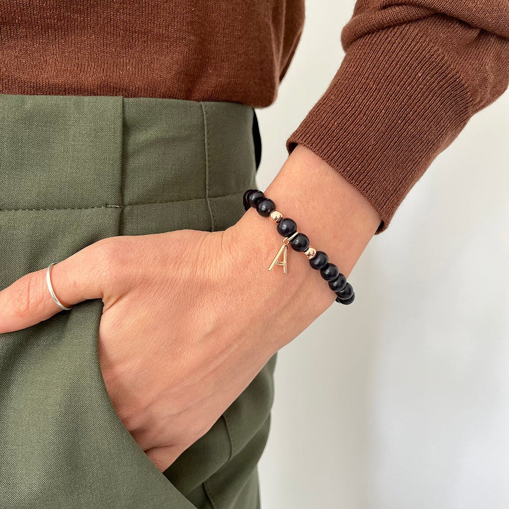 ELSA ARMBAND SCHWARZ BUCHSTABE (A-Z)