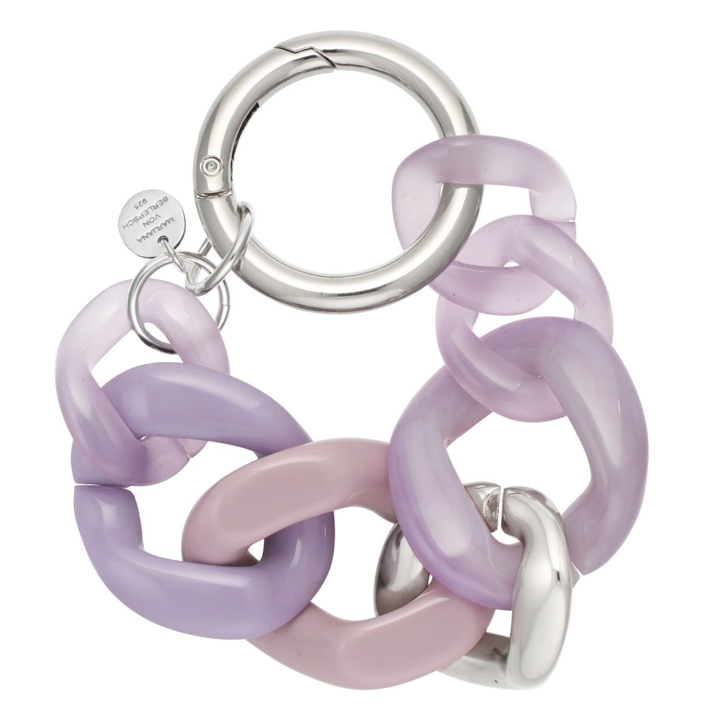 GLOW ARMBAND Lila Silber