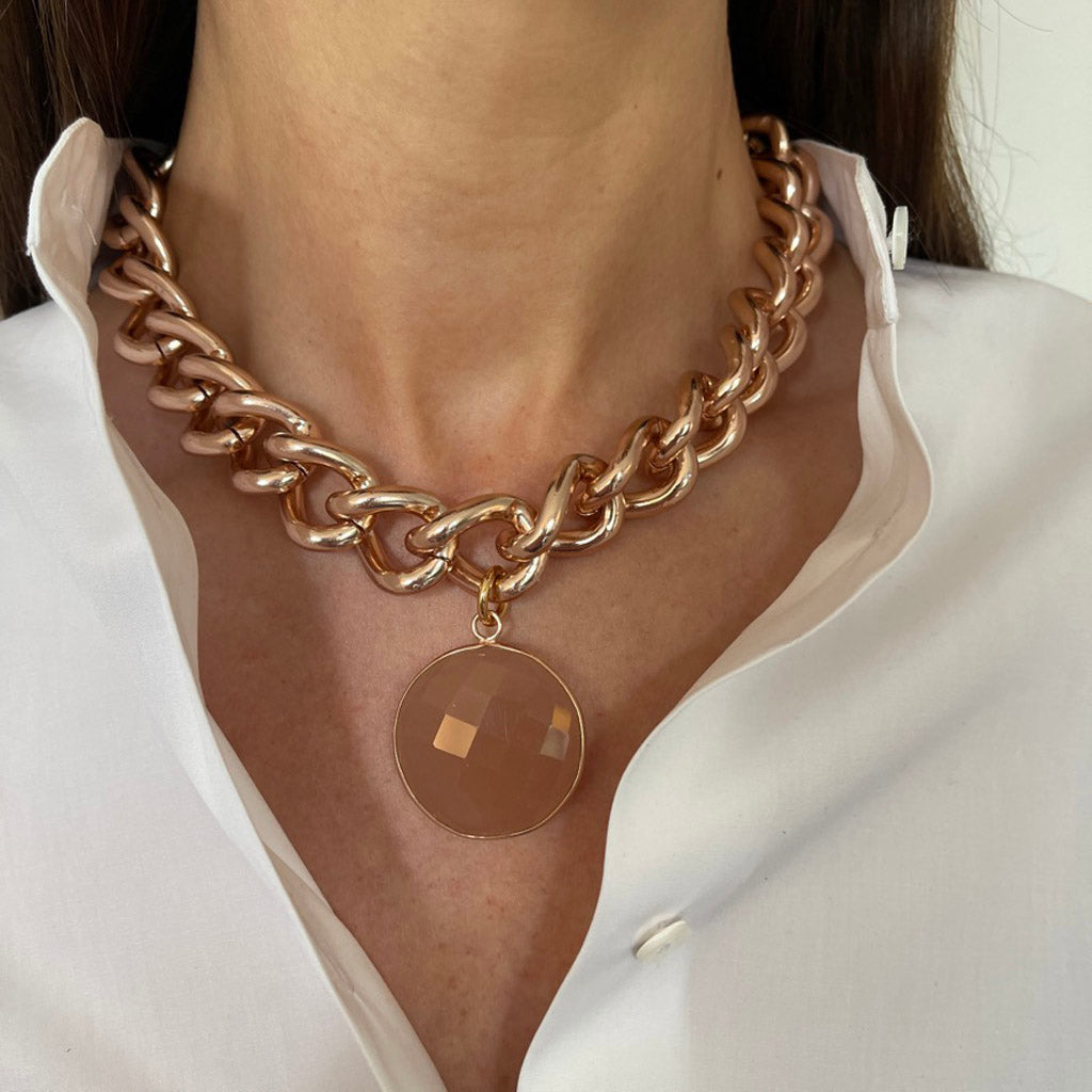 LIAM KETTE Roségold Nude Mondstein