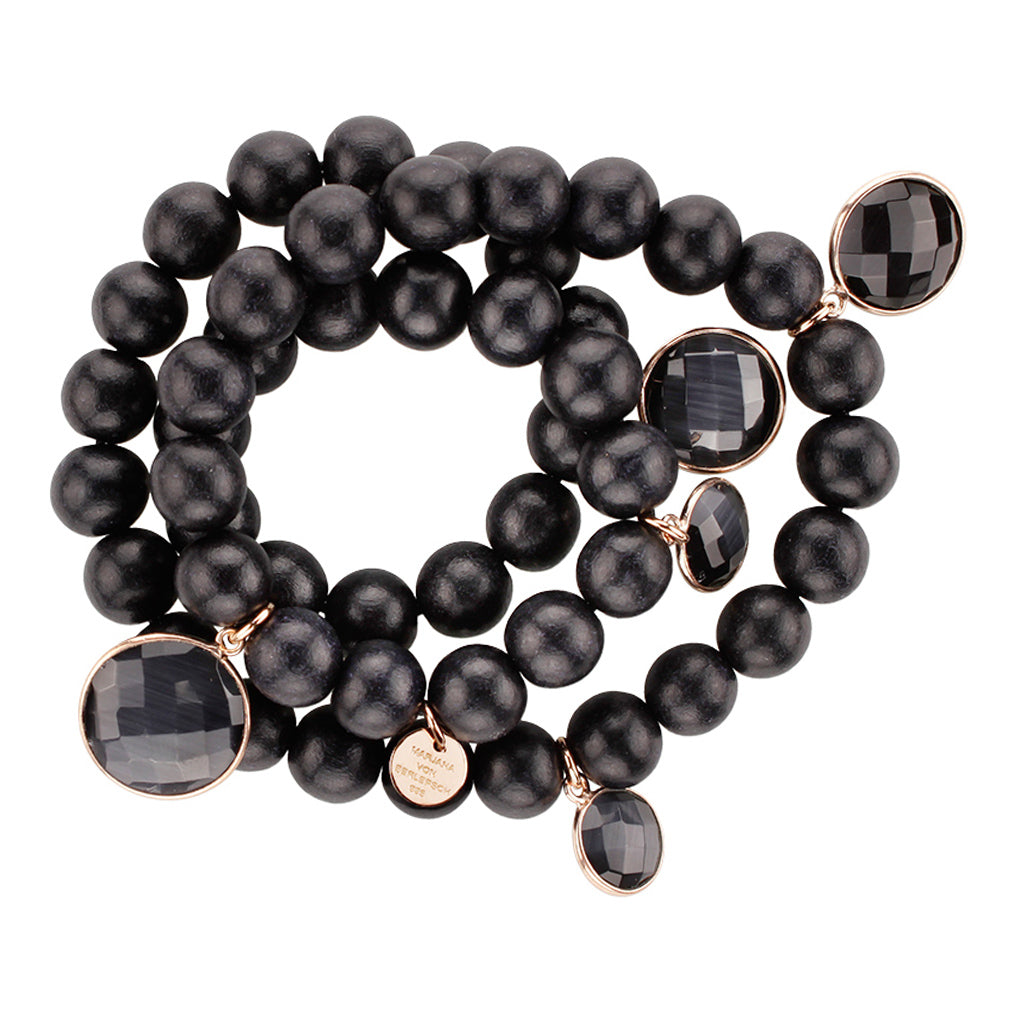 MALA ARMBAND Schwarz Schwarzer Mondstein