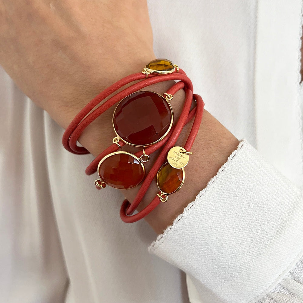 MOGUL LEDERARMBAND ROTER CHALZEDON