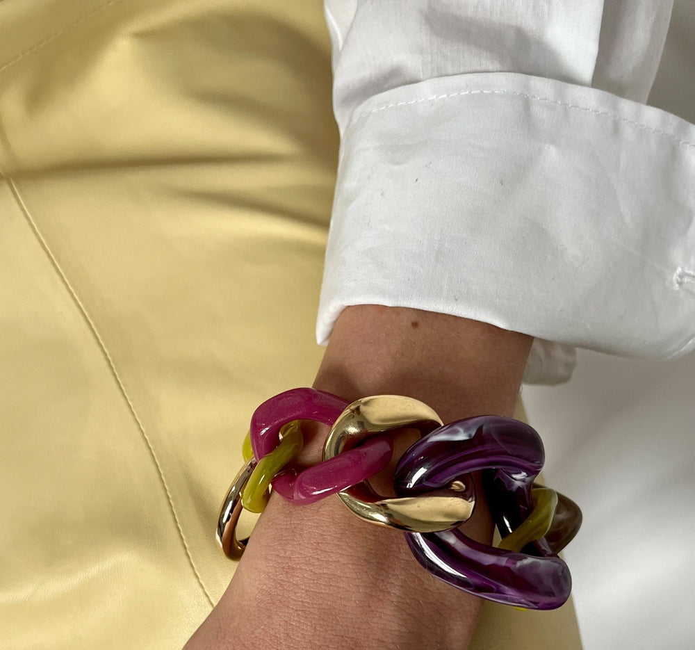 MORENA ARMBAND Lila Grün