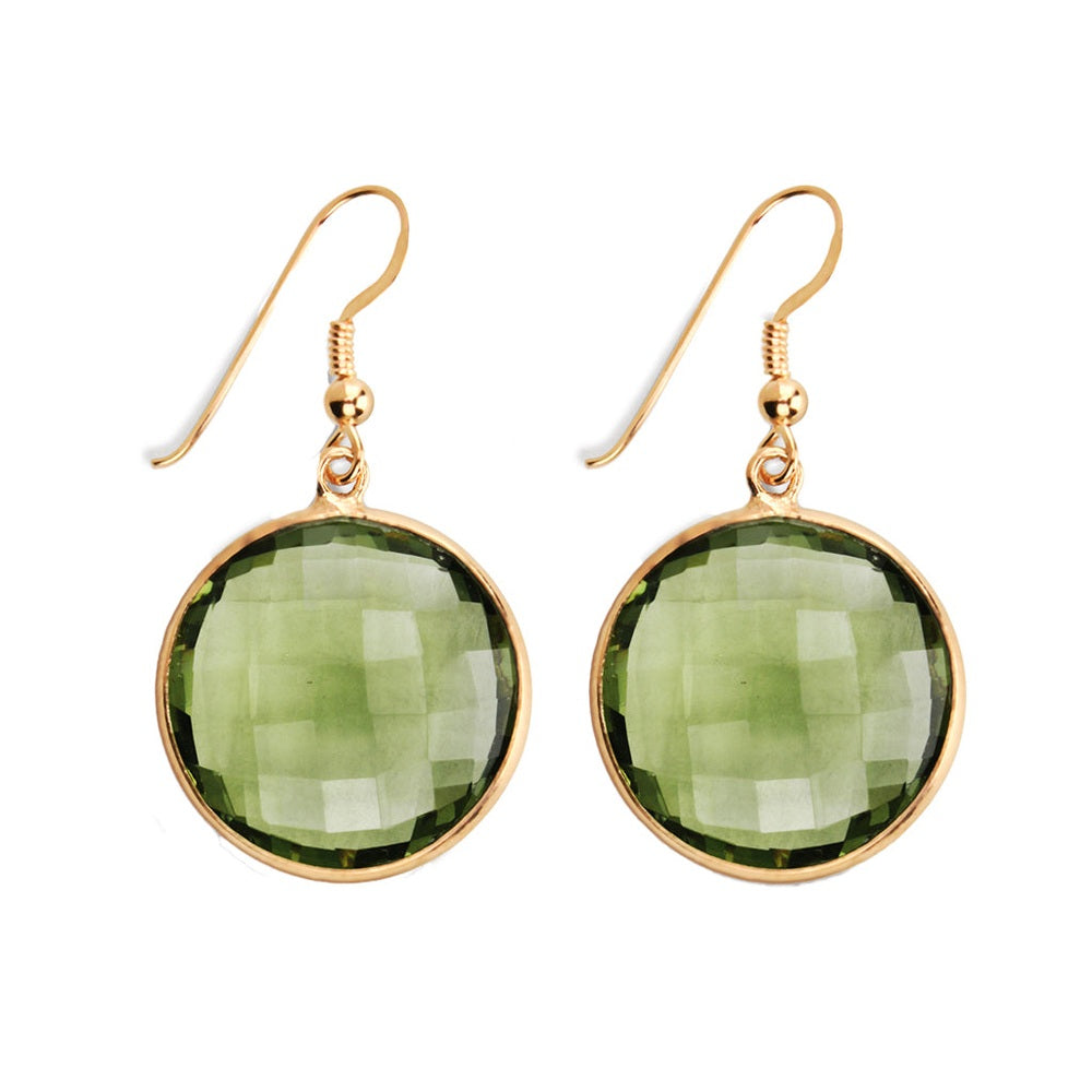 PIA OHRRINGE grüner Quarz