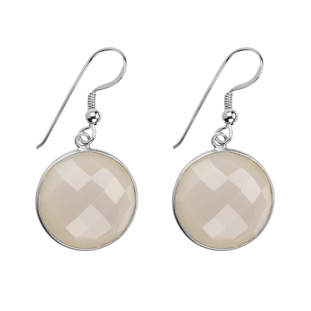 PIA OHRRINGE grauer Mondstein