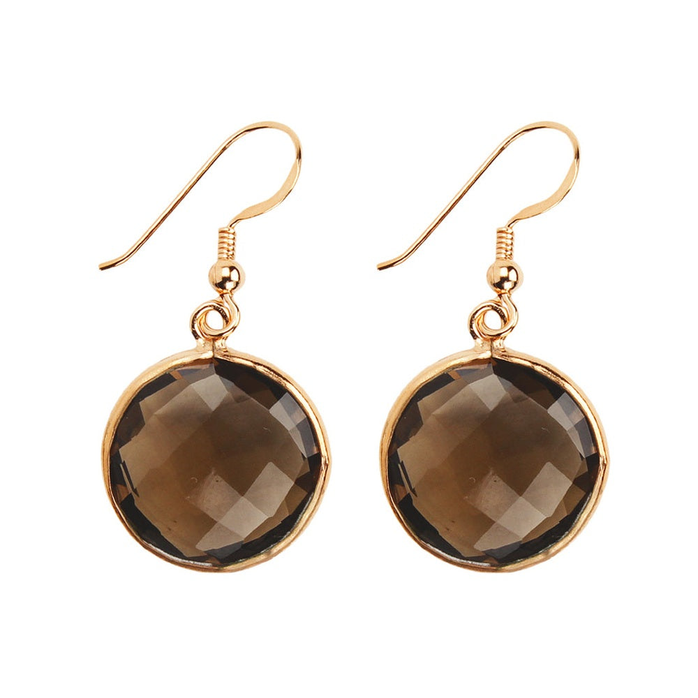 PIA OHRRINGE Rauchquarz