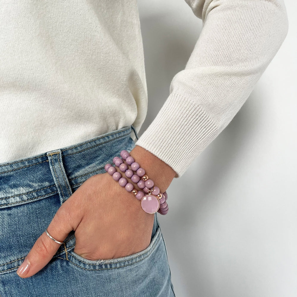 PINUS ARMBAND FLIEDER ROSENQUARZ