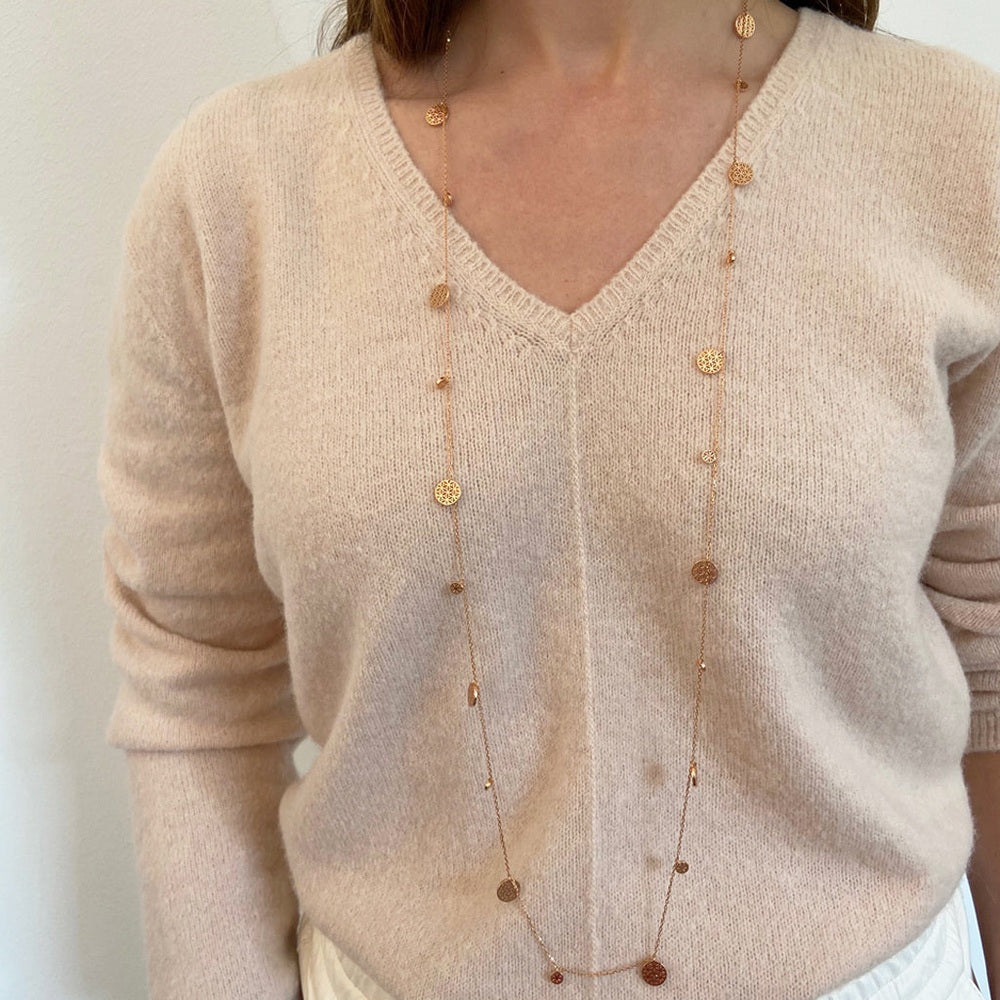 SHANE Lebensblüte rosévergoldet