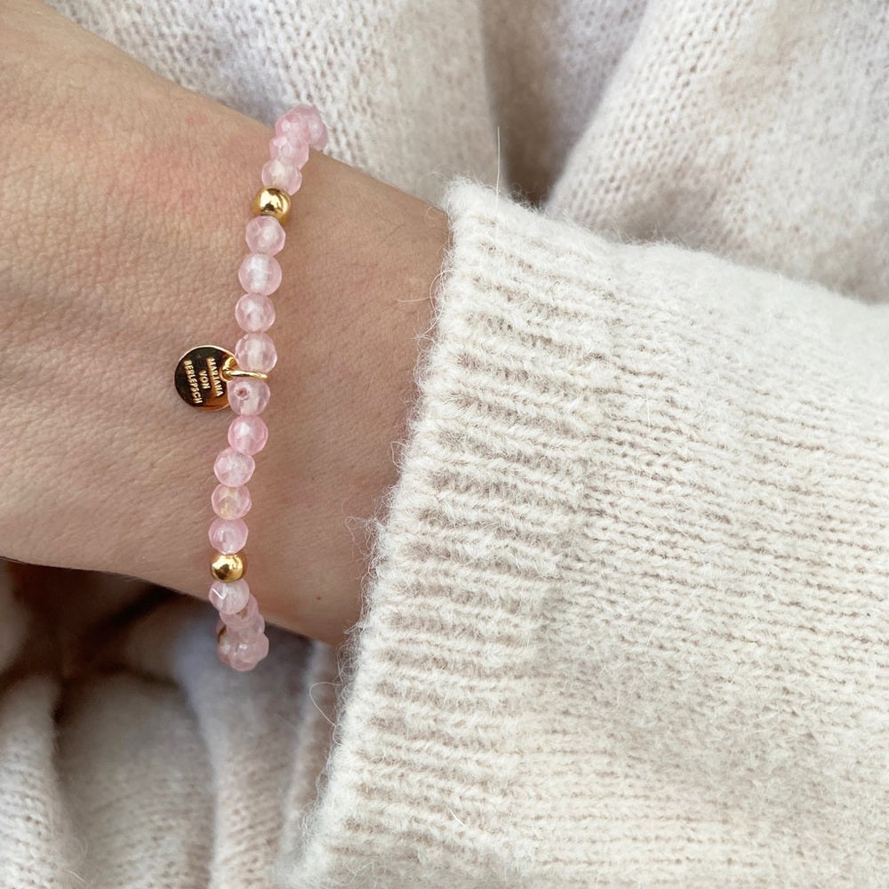 TILA ARMBAND ROSENQUARZ GOLD