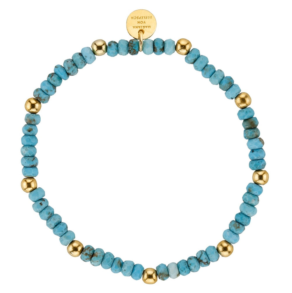 TILA ARMBAND Türkis Gold