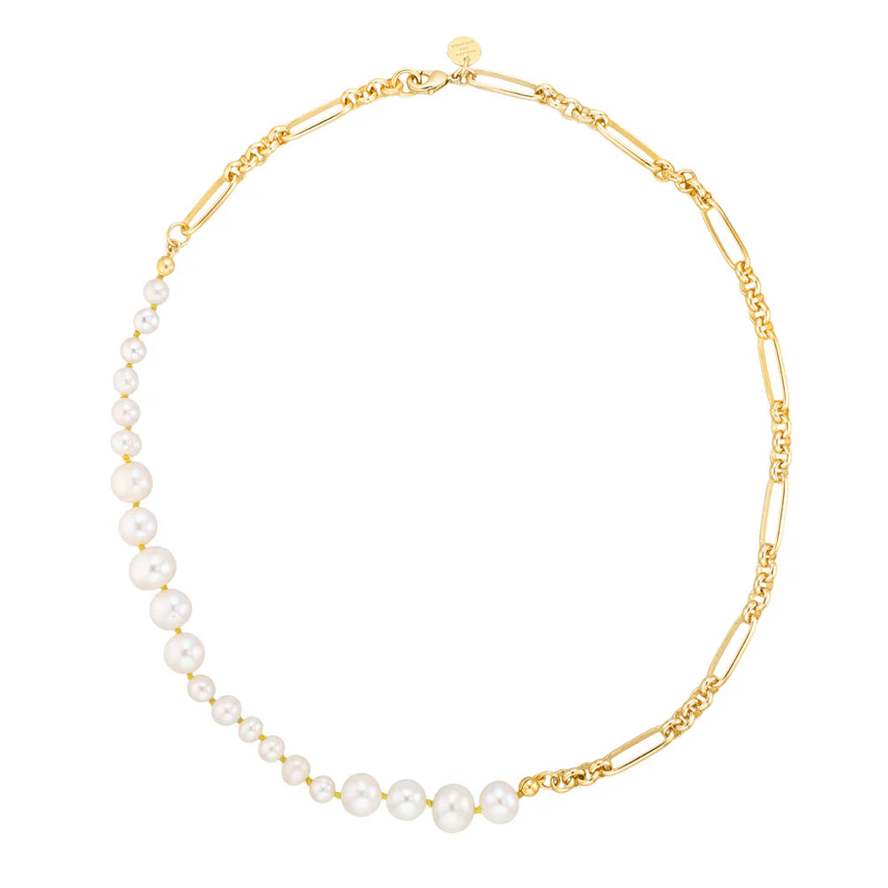 alba perlenkette kurz gold