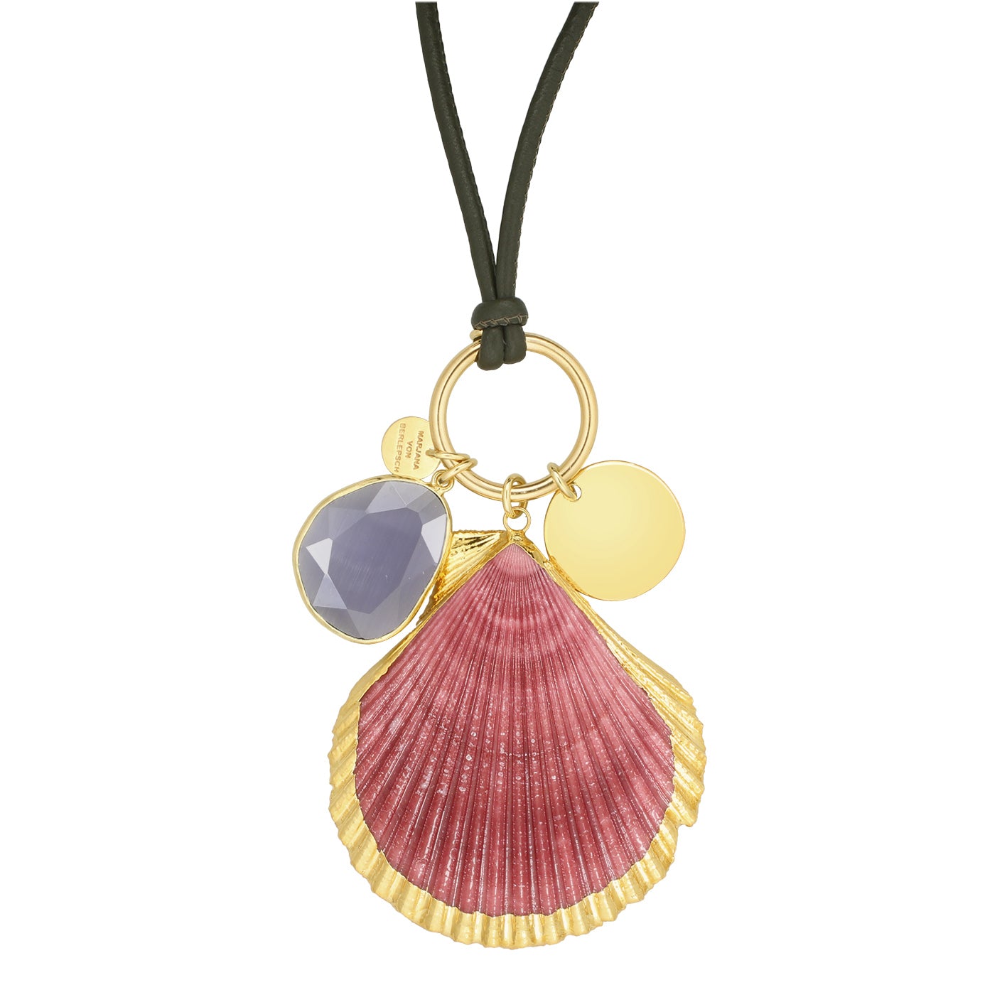 ALIX LEDERKETTE MUSCHEL