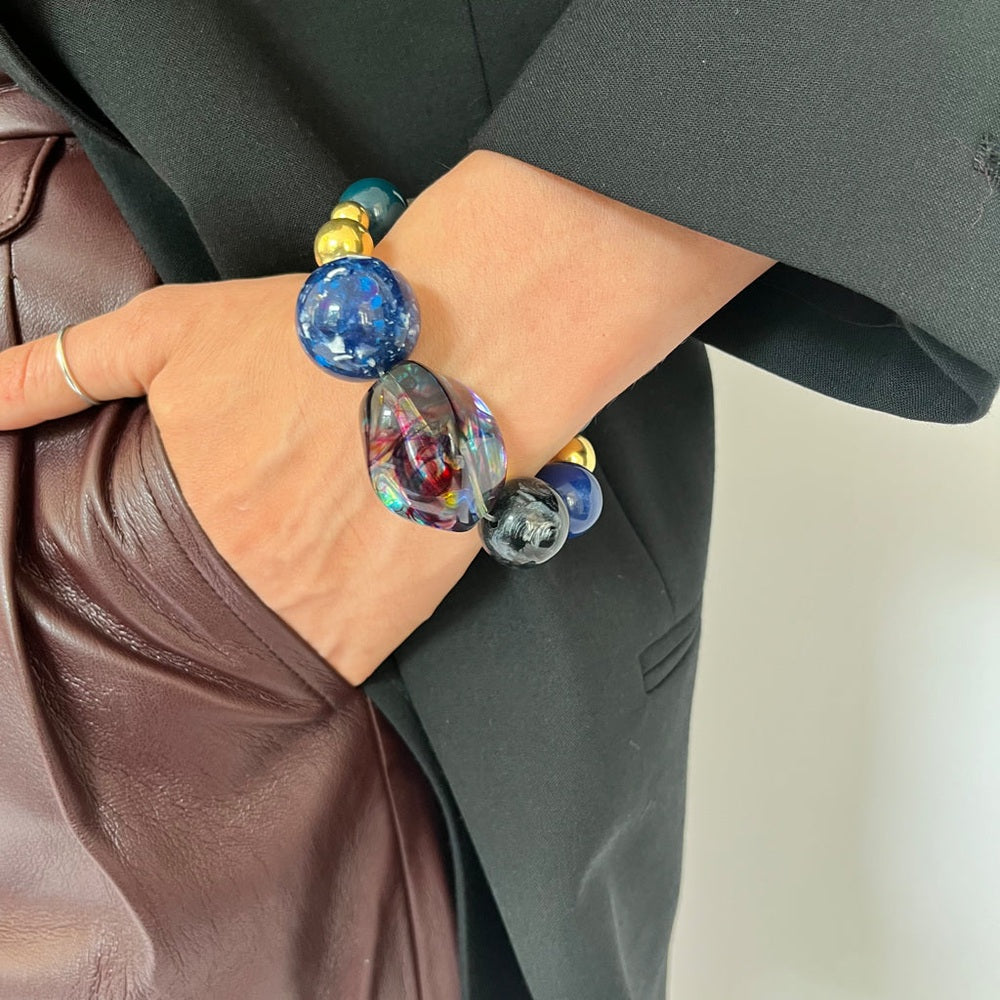 MELINA ARMBAND AZUR Gold