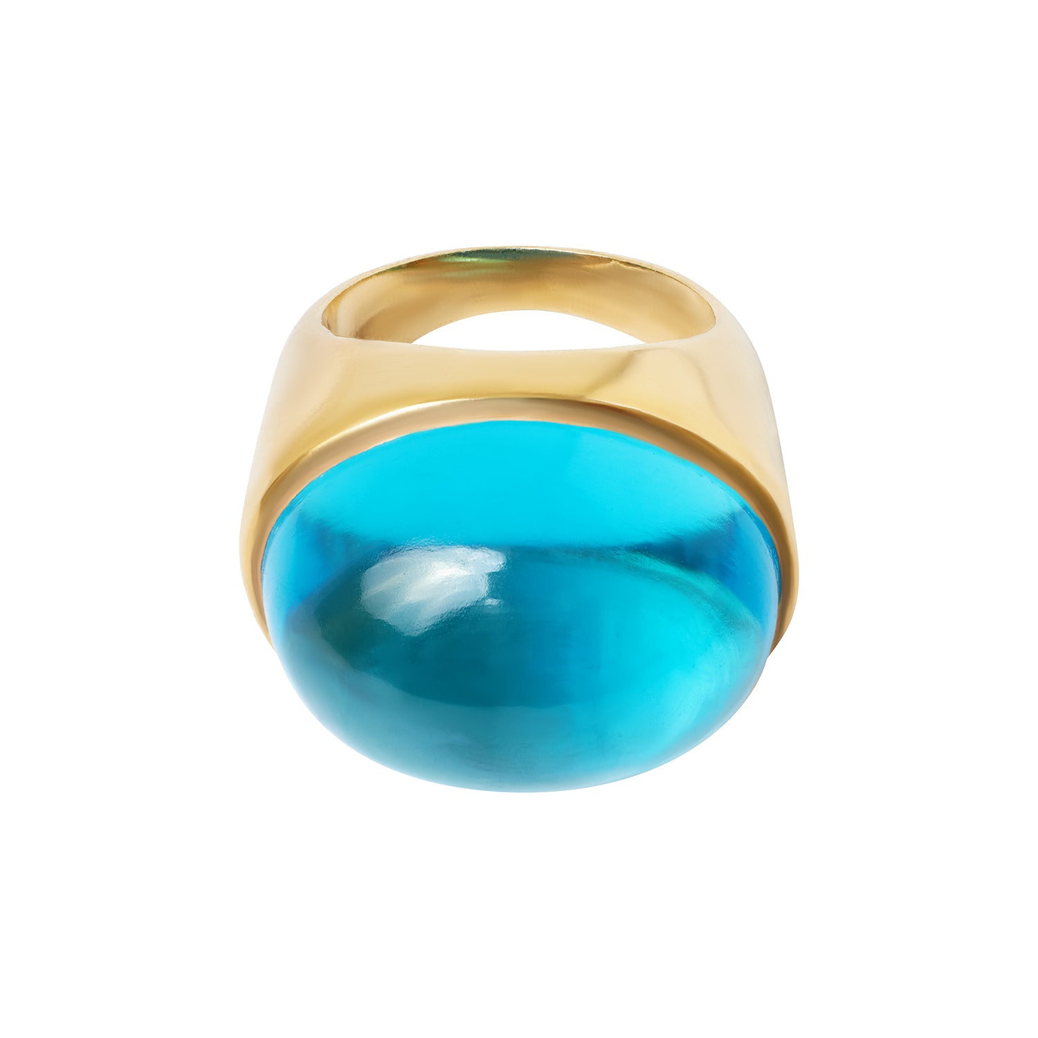 SHILA RING CABOUCHON BLUE TOPAZ
